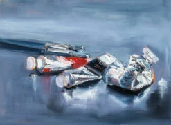 Tubes Of Paint And Brushes